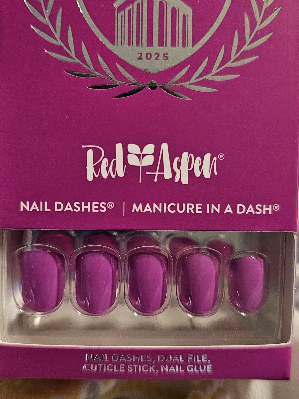Red Aspen Magenta Press-On Nails - Nail Dashes Manicure Set
